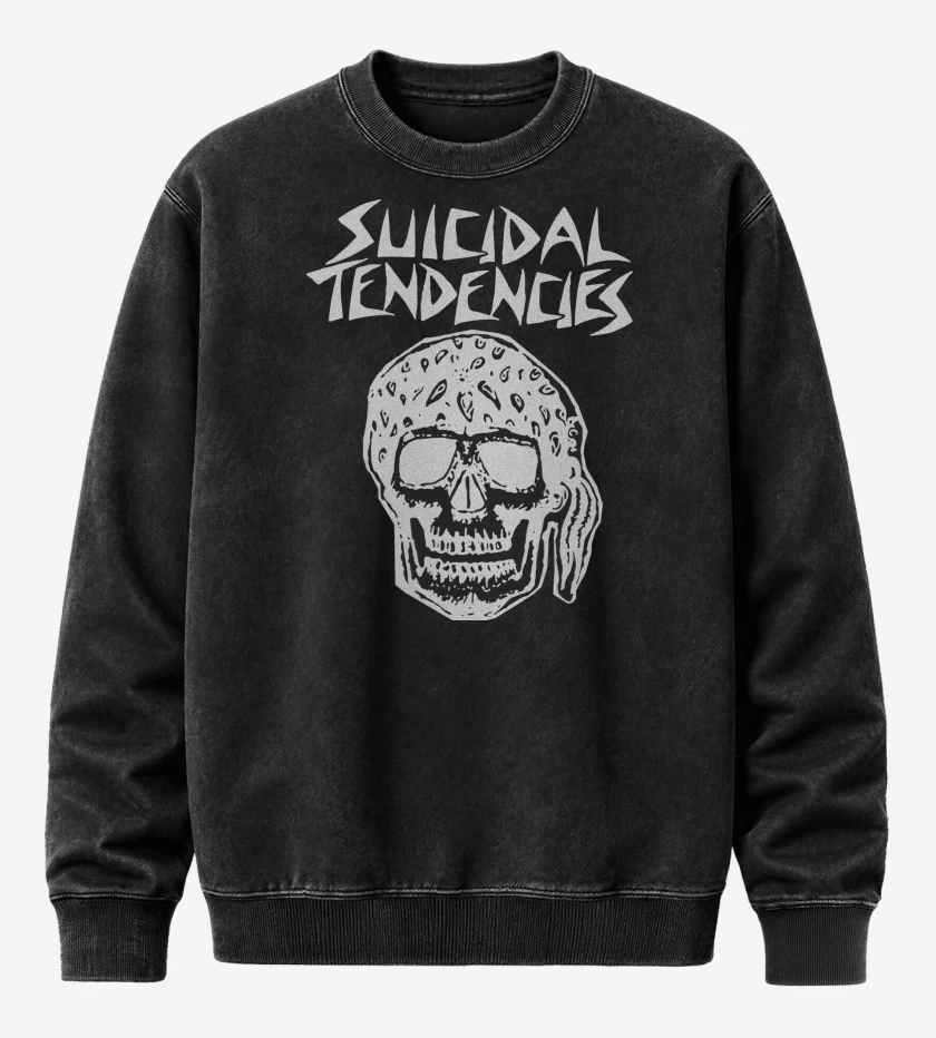 Poleron Polo Acid Wash Negro de Suicidal Tendencies Demos N