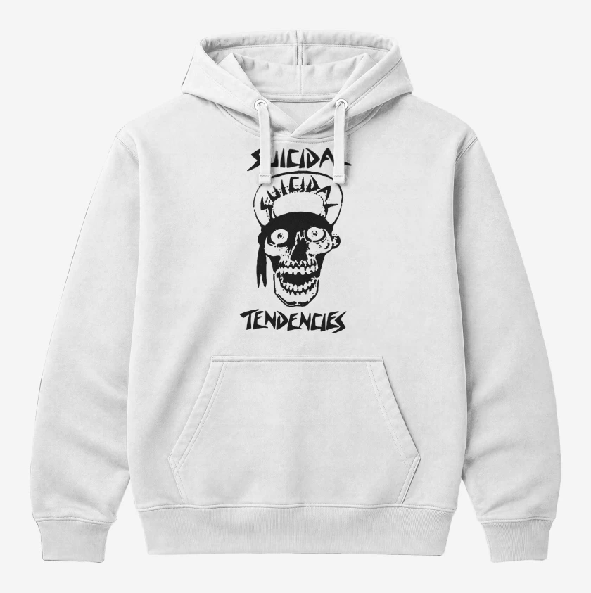 Polerón Canguro Blanco de Suicidal Tendencies Suicidal Skull