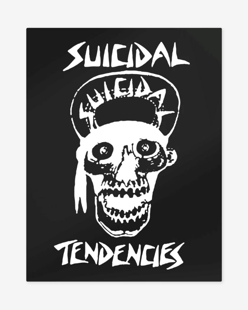 Print metalico Negro de Suicidal Tendencies Suicidal Skull B