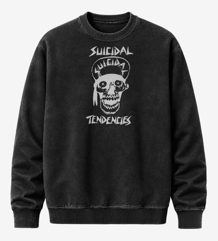 Poleron Polo Acid Wash Suicidal Tendencies Suicidal Skull B