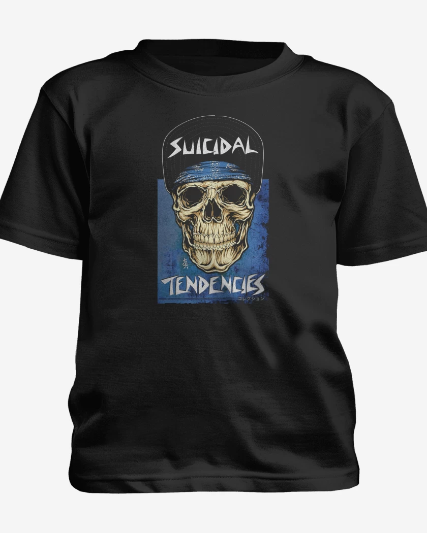 Polera de niño Negro de Suicidal Tendencies ST Skull