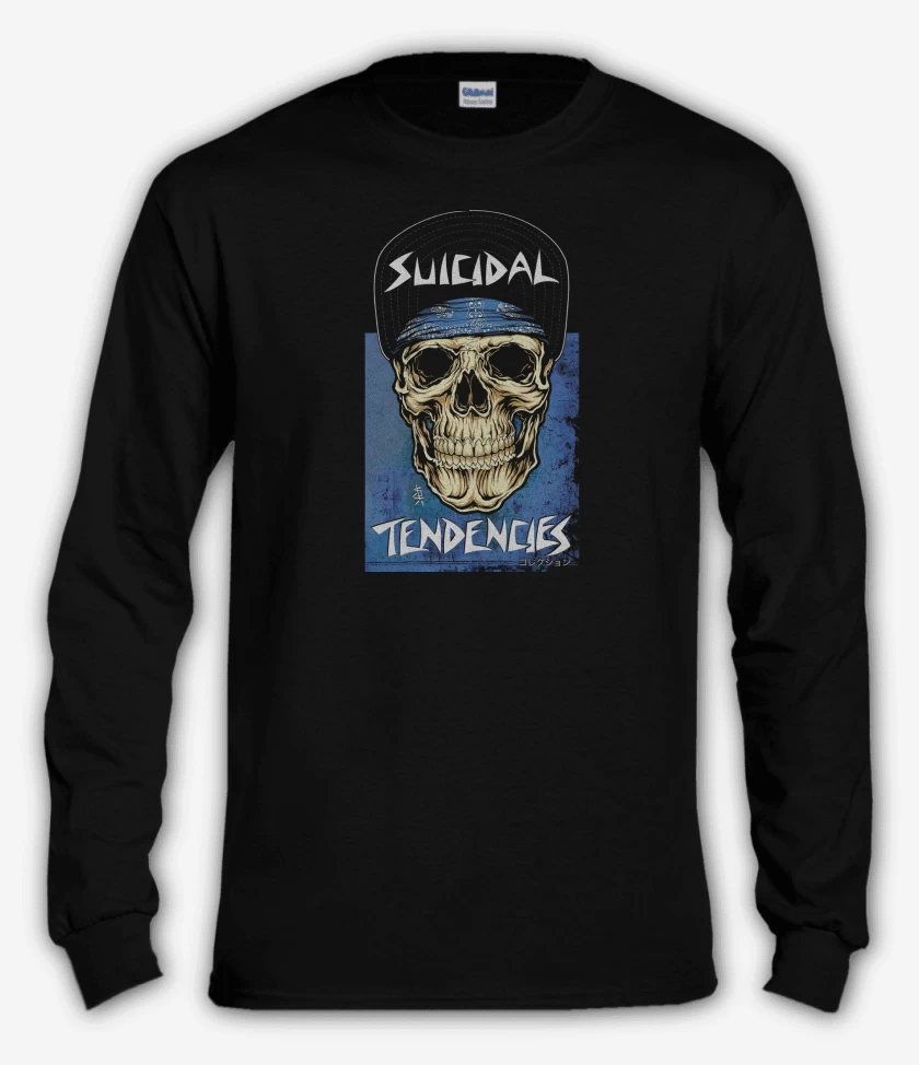 Polera manga larga Negro de Suicidal Tendencies ST Skull