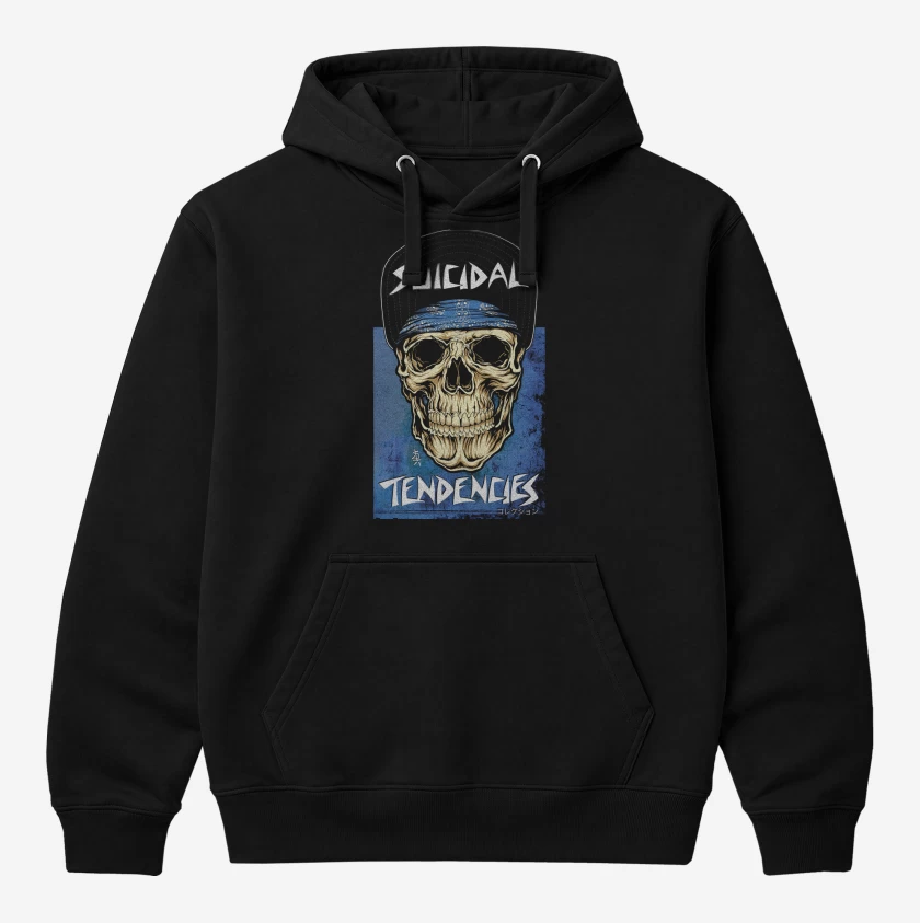 Polerón Canguro Negro de Suicidal Tendencies ST Skull