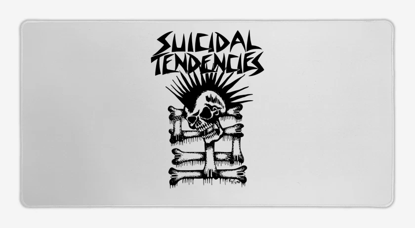 Mouse pad Gamer Blanco de Suicidal Tendencies Calavera