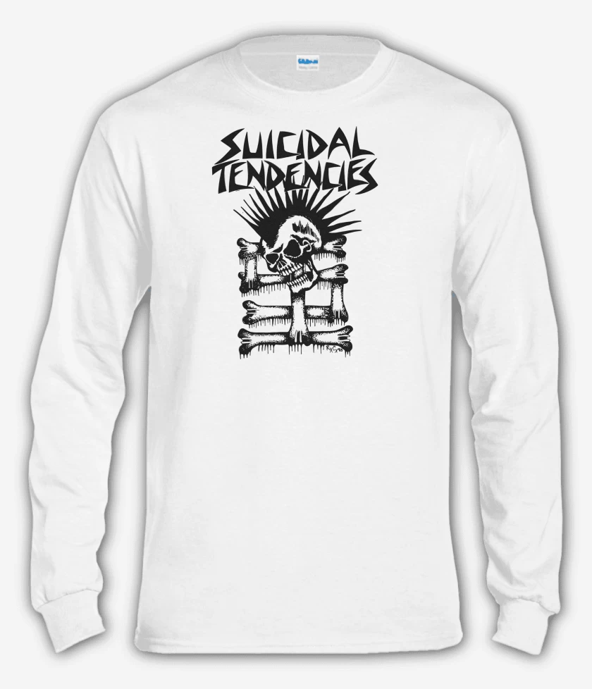 Polera manga larga Blanco de Suicidal Tendencies Calavera
