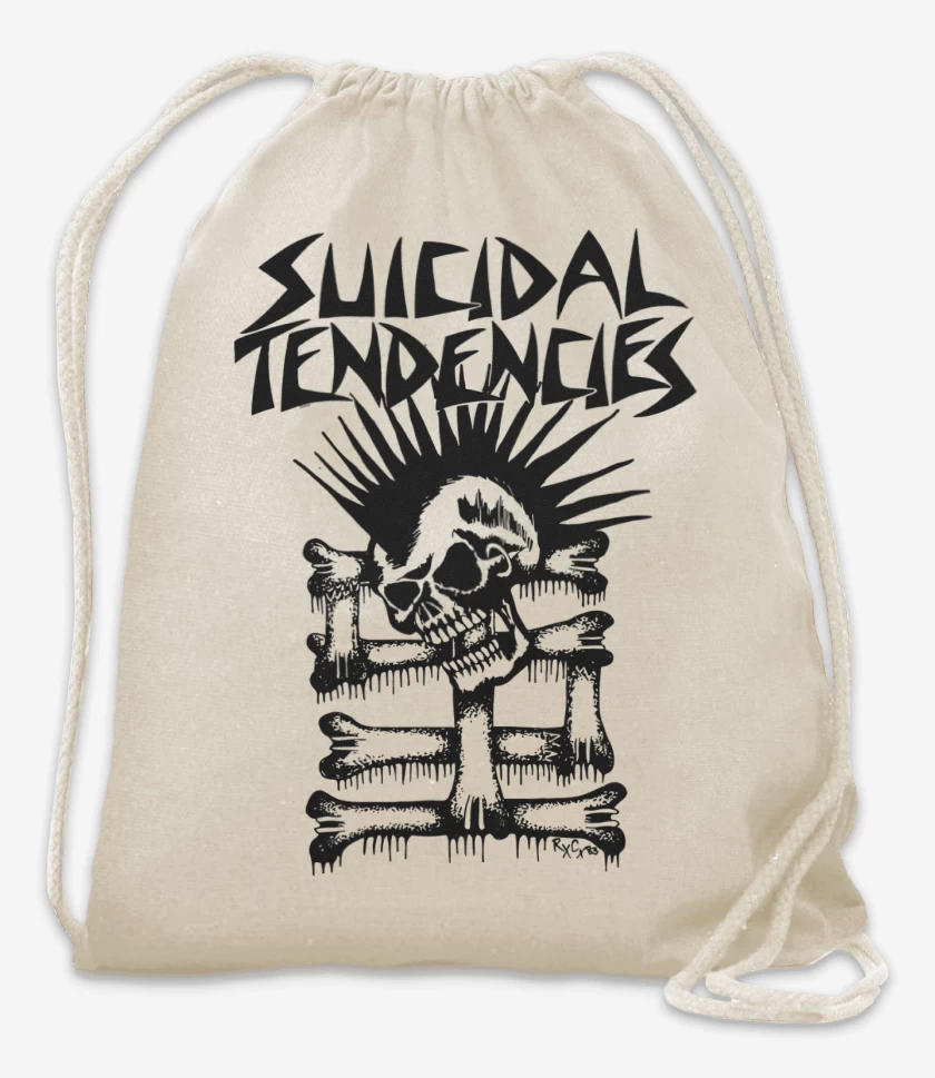 Mochila Blanco de Suicidal Tendencies Calavera