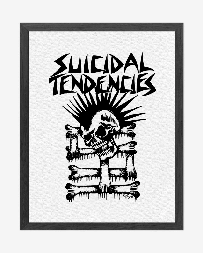 Cuadro decorativo Blanco de Suicidal Tendencies Calavera