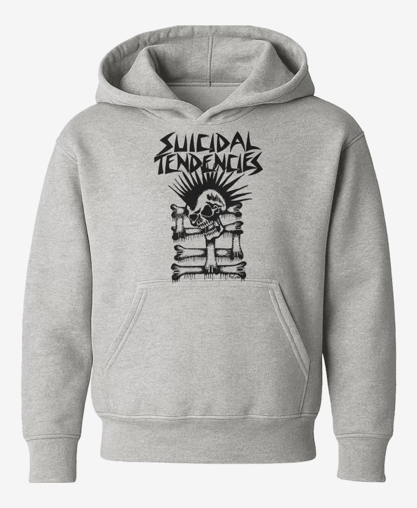 Poleron de niño Gris Melange de Suicidal Tendencies Calavera