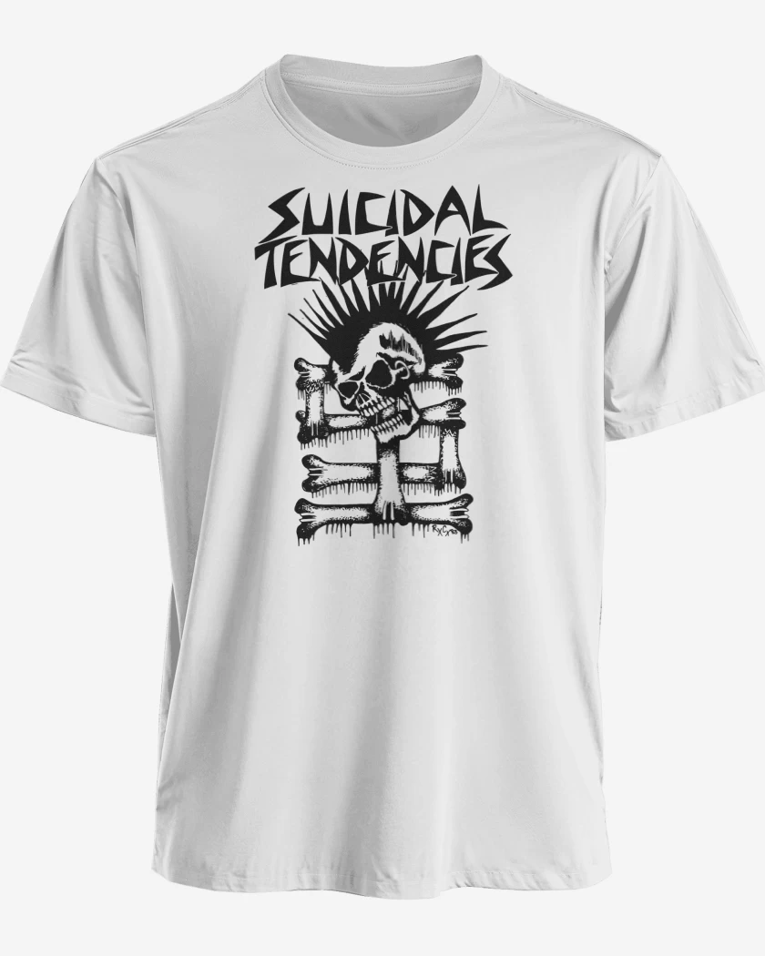 Polera premium Blanco de Suicidal Tendencies Calavera