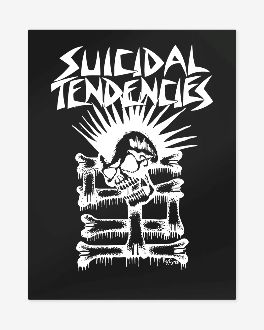 Print metalico Negro de Suicidal Tendencies Calavera B