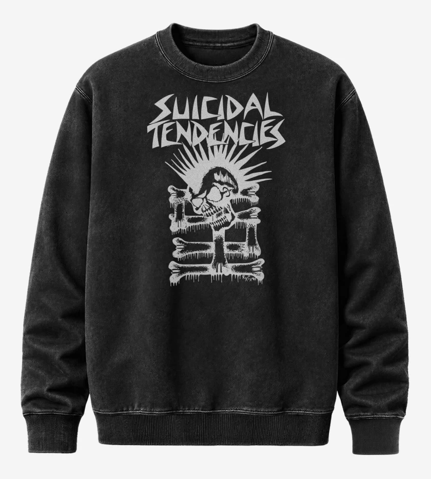 Poleron Polo Acid Wash Suicidal Tendencies Calavera B
