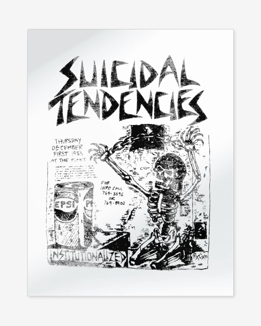 Print metalico Blanco de Suicidal Tendencies Institutionalized
