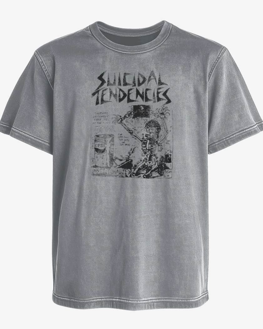 Polera desgastada Gris Melange de Suicidal Tendencies Institutionalized