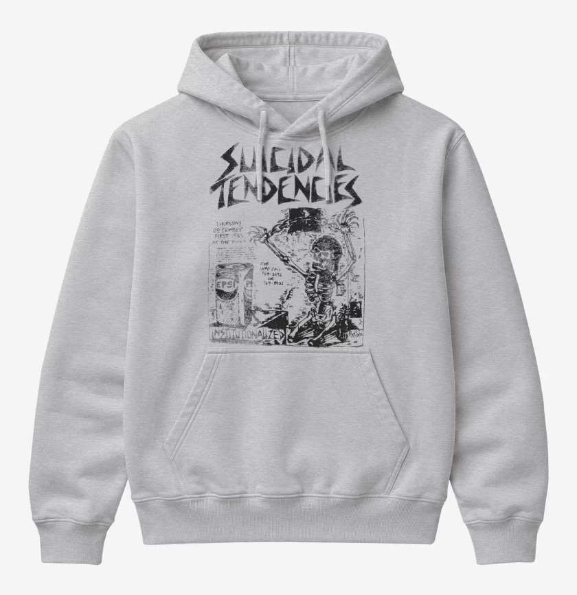 Poleron Canguro básico Gris Melange de Suicidal Tendencies Institutionalized