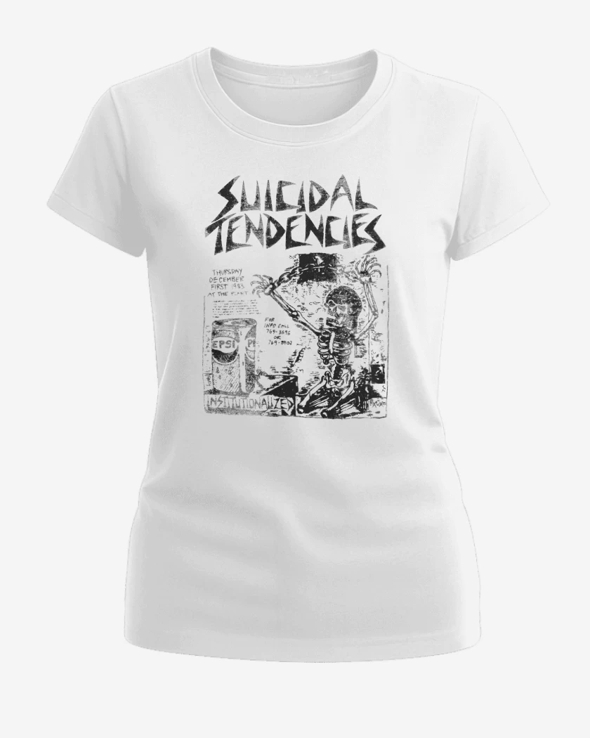 Polera de Mujer Blanco de Suicidal Tendencies Institutionalized