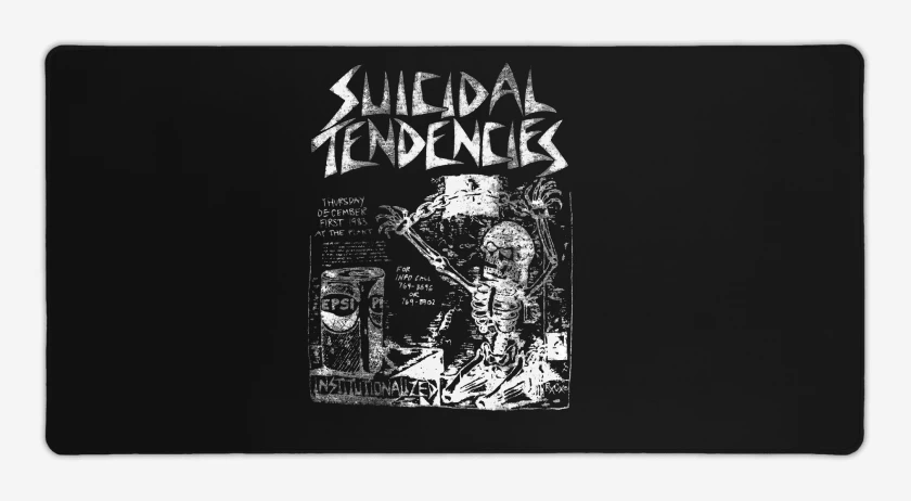 Mouse pad Gamer Negro de Suicidal Tendencies Institutionalized B