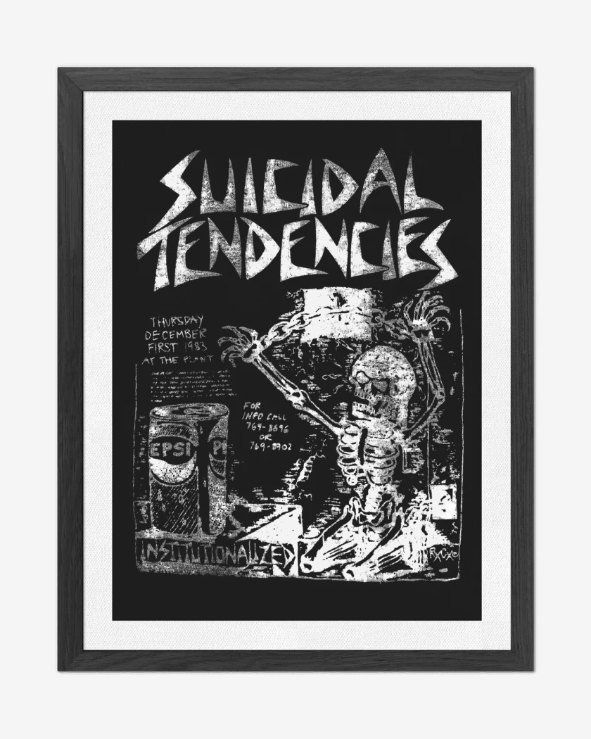 Cuadro decorativo Negro de Suicidal Tendencies Institutionalized B