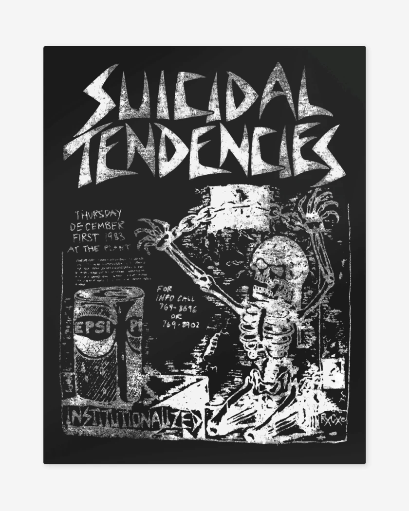 Print metalico Negro de Suicidal Tendencies Institutionalized B