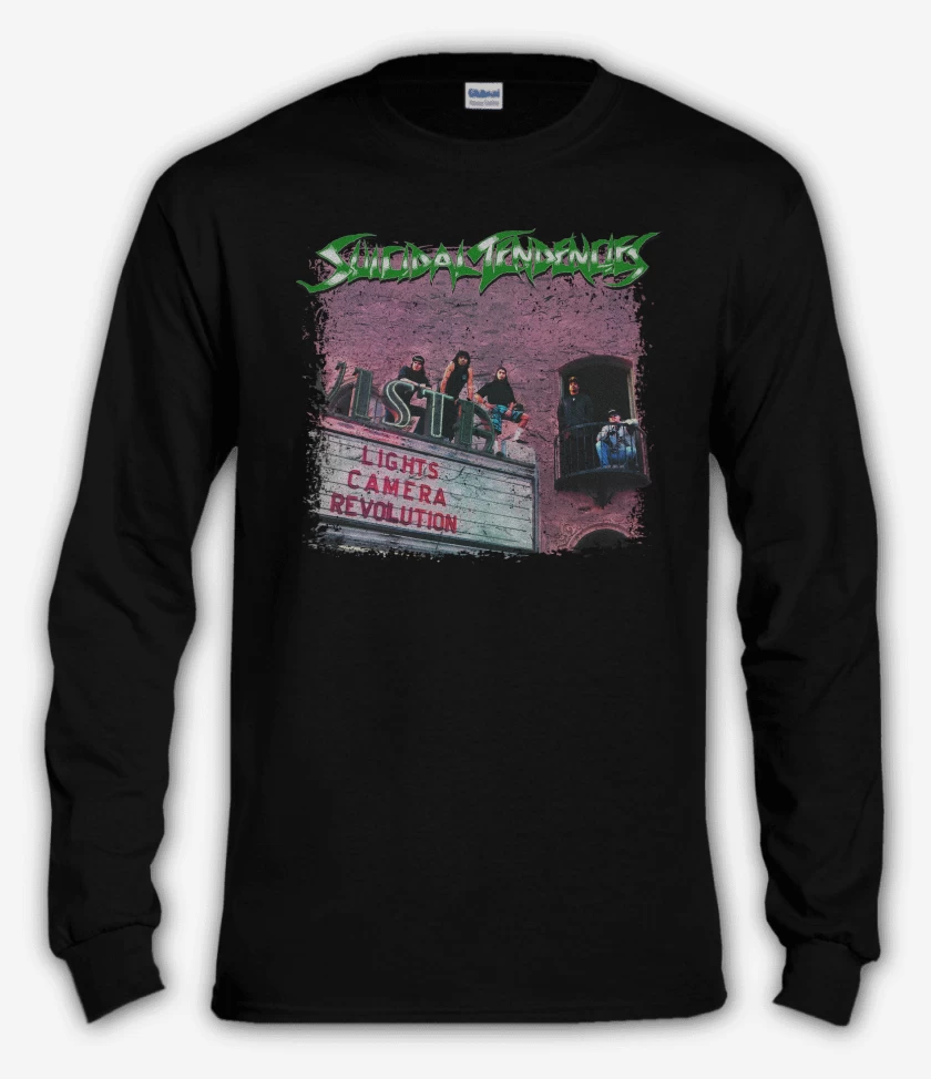 Polera manga larga Negro de Suicidal Tendencies Lights Camera Revolution