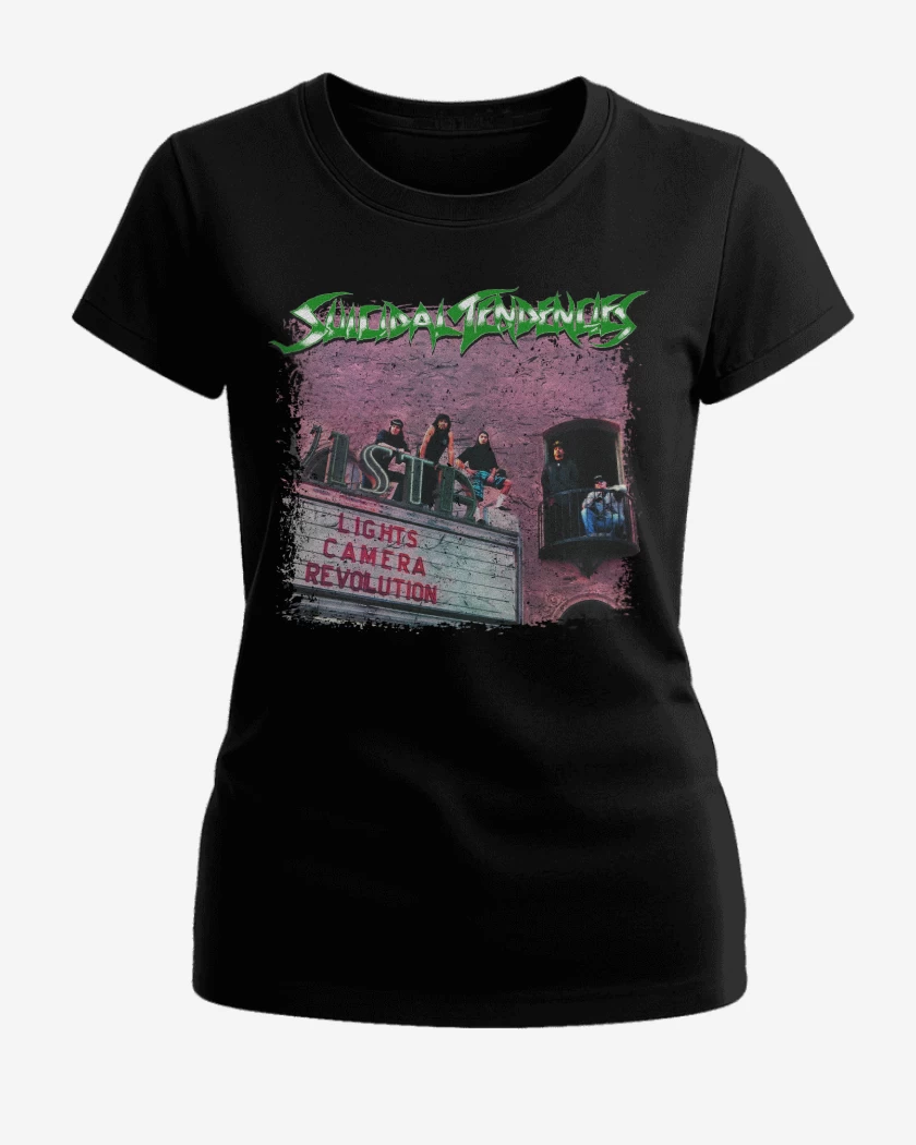 Polera de Mujer Negro de Suicidal Tendencies Lights Camera Revolution