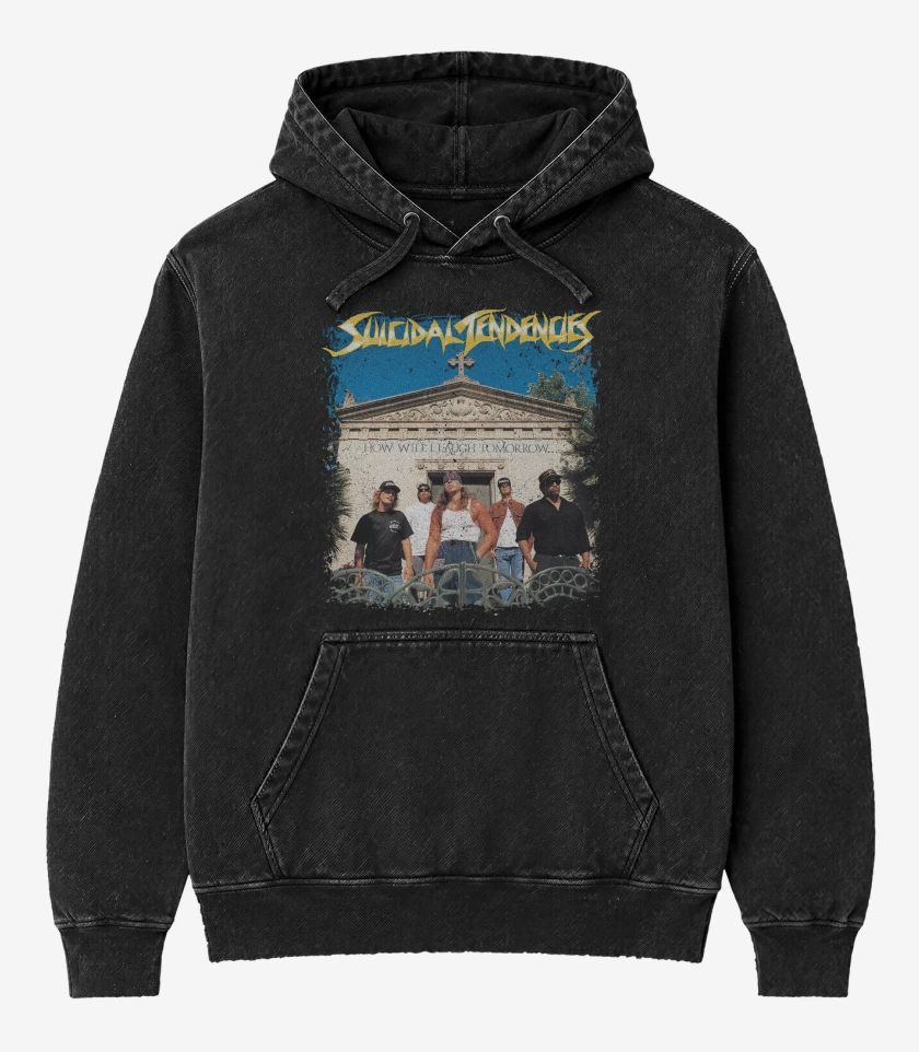 Poleron Canguro Acid Wash Negro de Suicidal Tendencies How Will