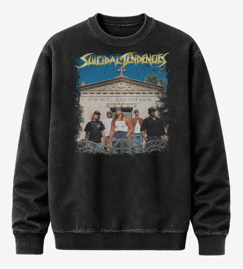 Poleron Polo Acid Wash Negro de Suicidal Tendencies How Will