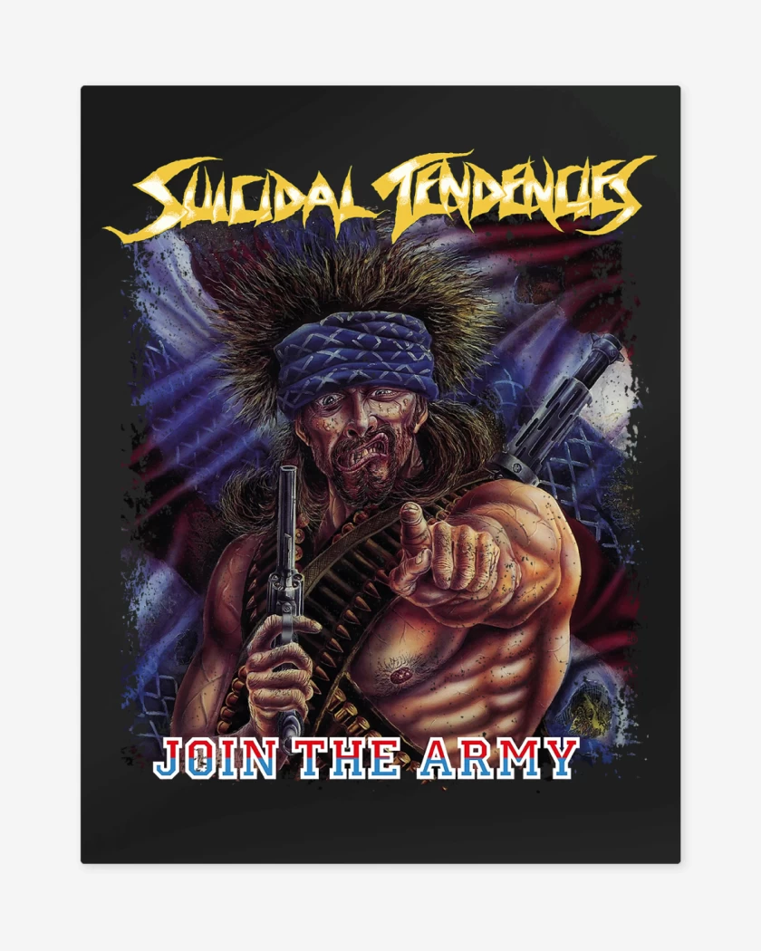 Print metalico Negro de Suicidal Tendencies Join The Army