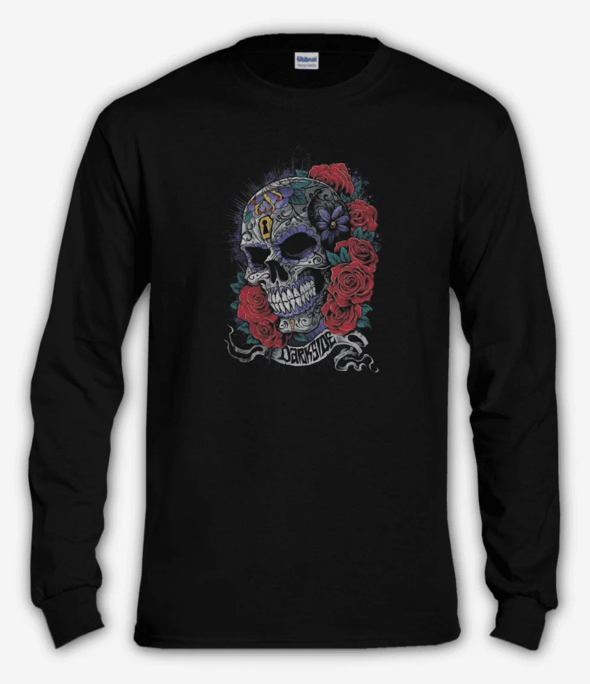 Polera manga larga Negro de Skull sugar