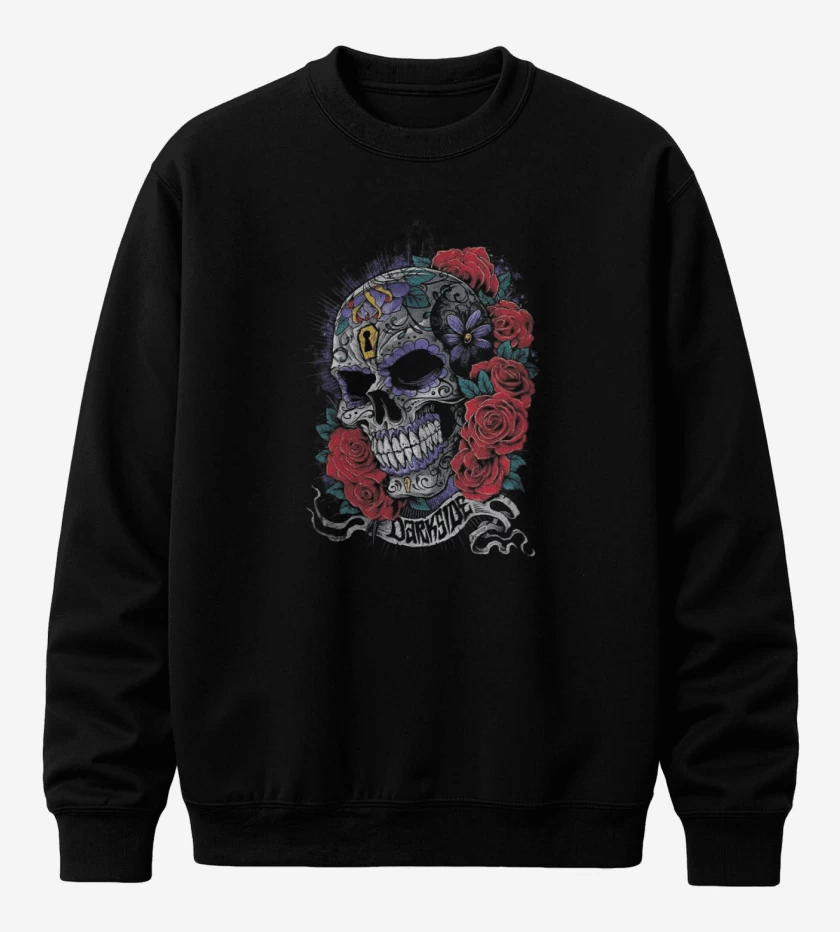 Poleron polo Negro de Skull sugar