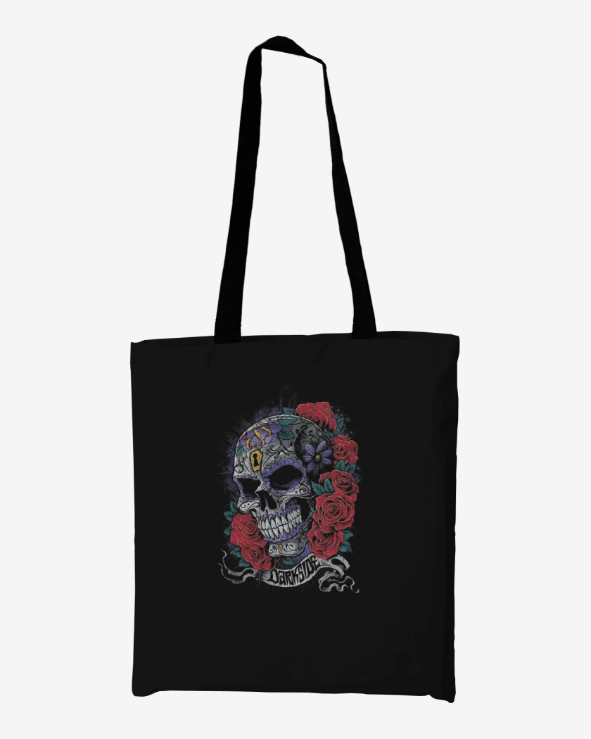 Totebag Negro de Skull sugar