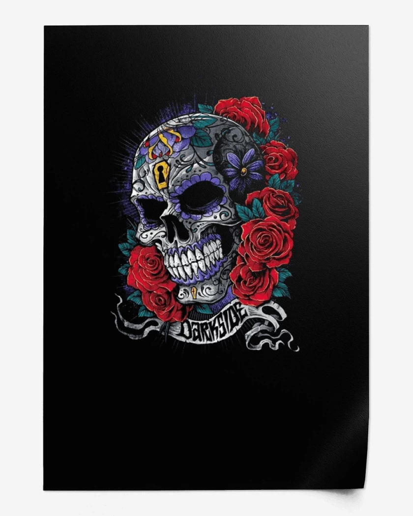 Print Negro de Skull sugar