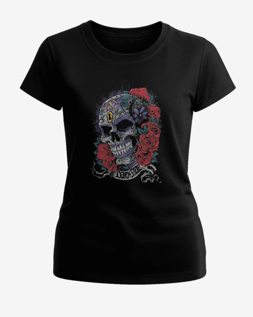 Polera de Mujer Negro de Skull sugar