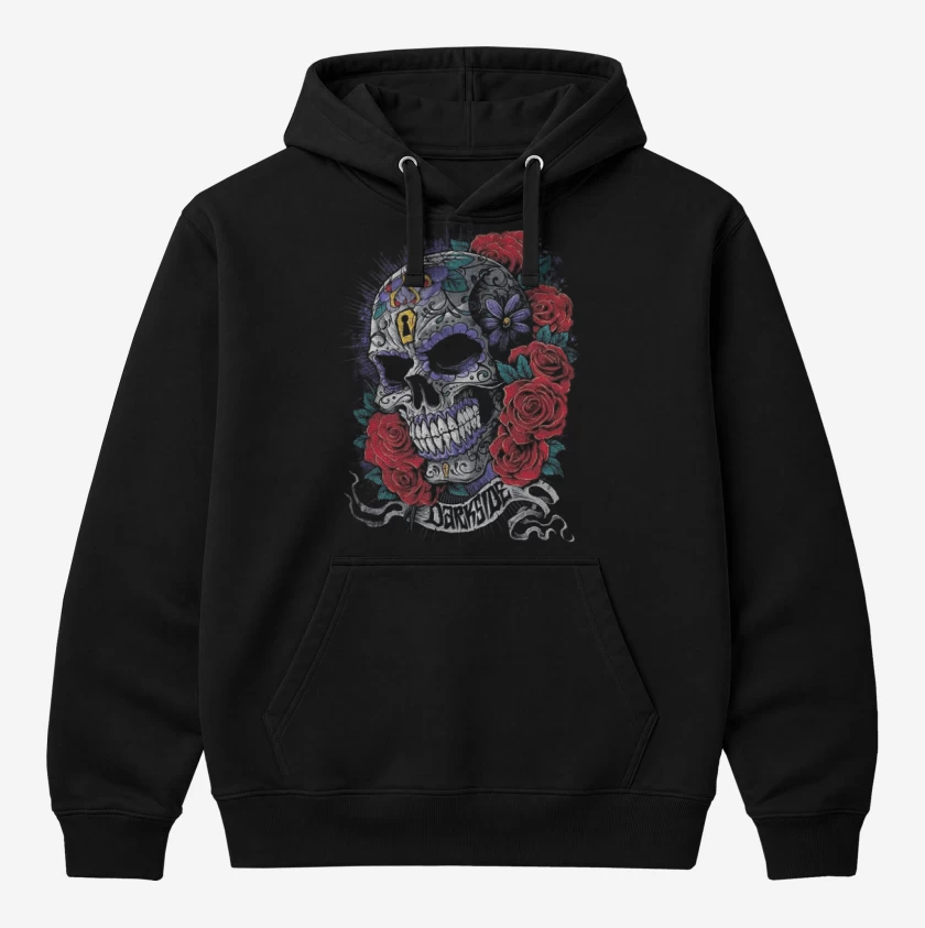 Polerón Canguro Negro de Skull sugar