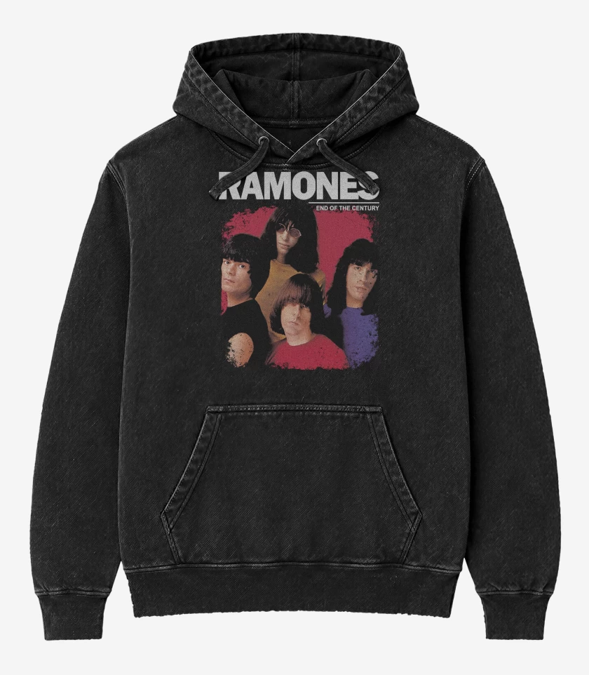 Poleron Canguro Acid Wash Ramones End 