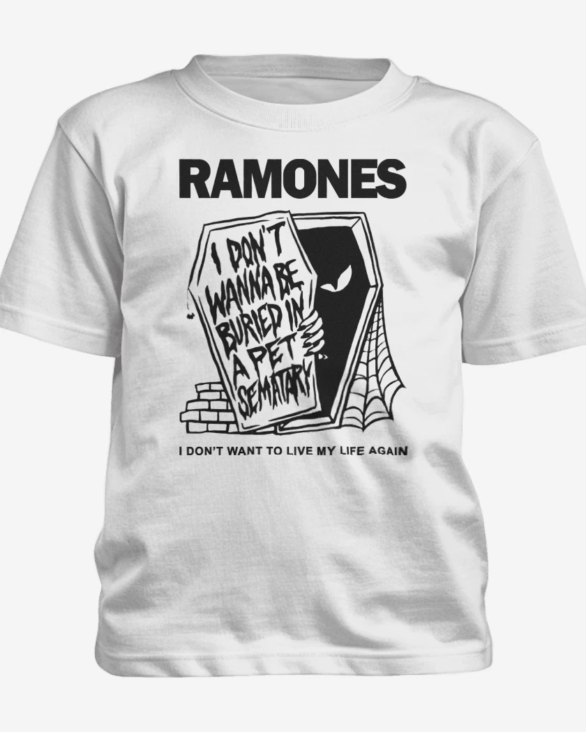 Polera de niño Blanco de Ramones Pet Sematary