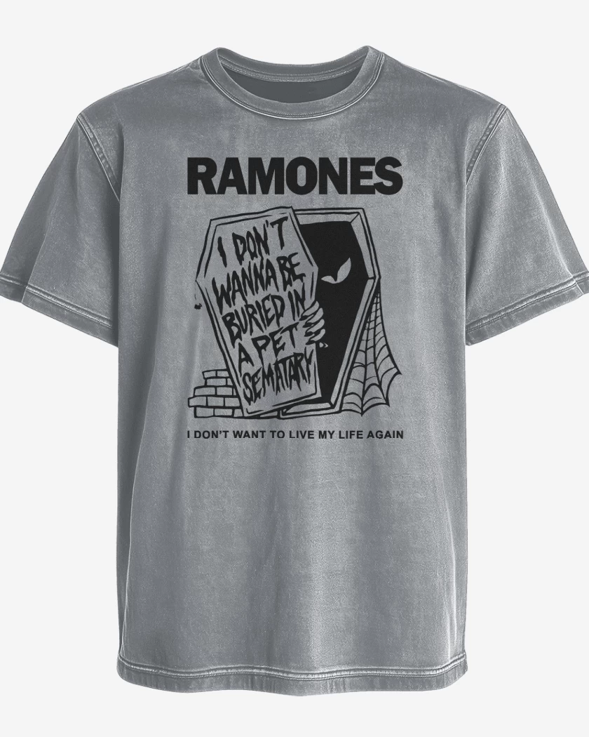 Polera desgastada Ramones Pet Sematary
