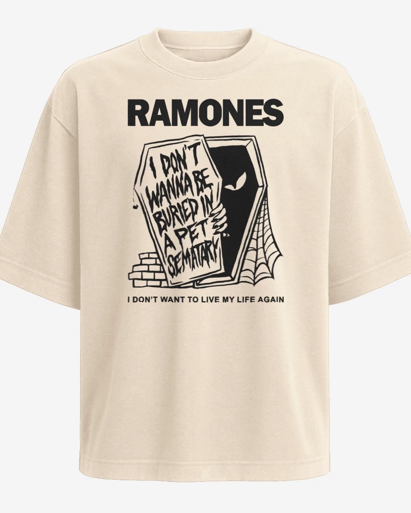 Polera Oversize Ramones Pet Sematary