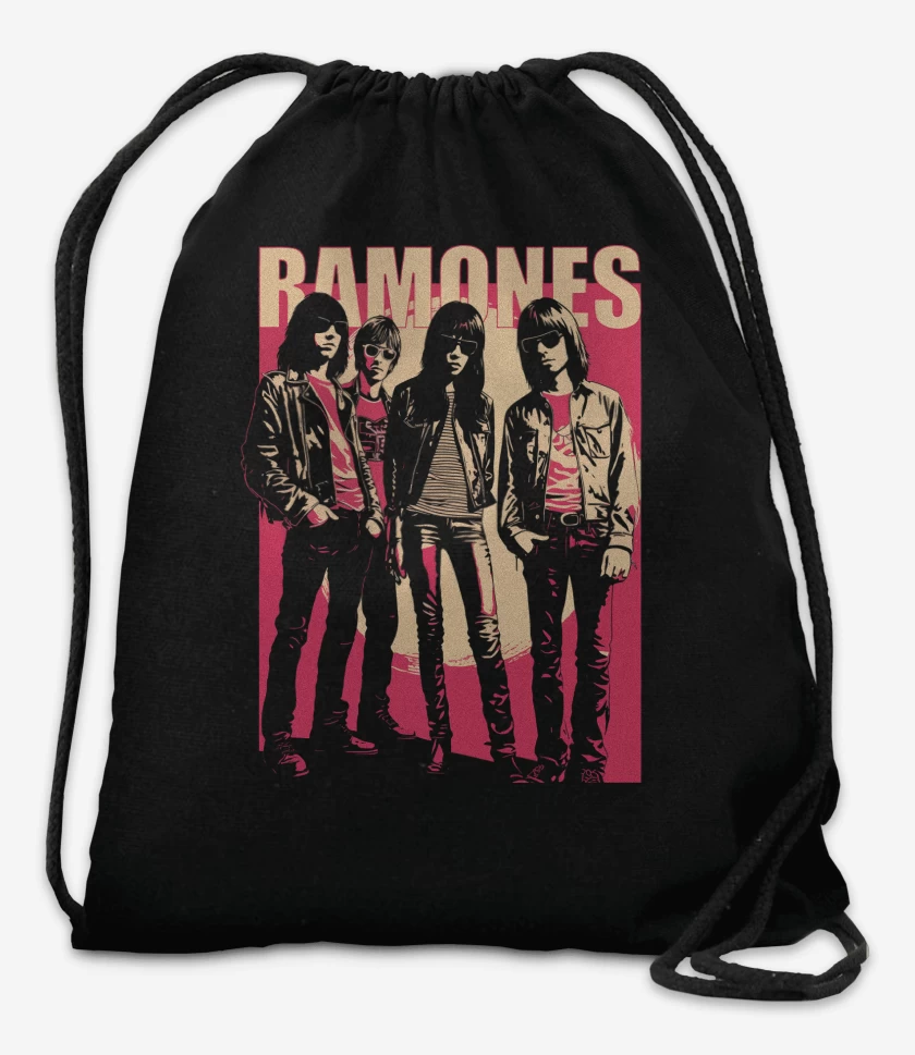 Mochila Negro de Ramones Band