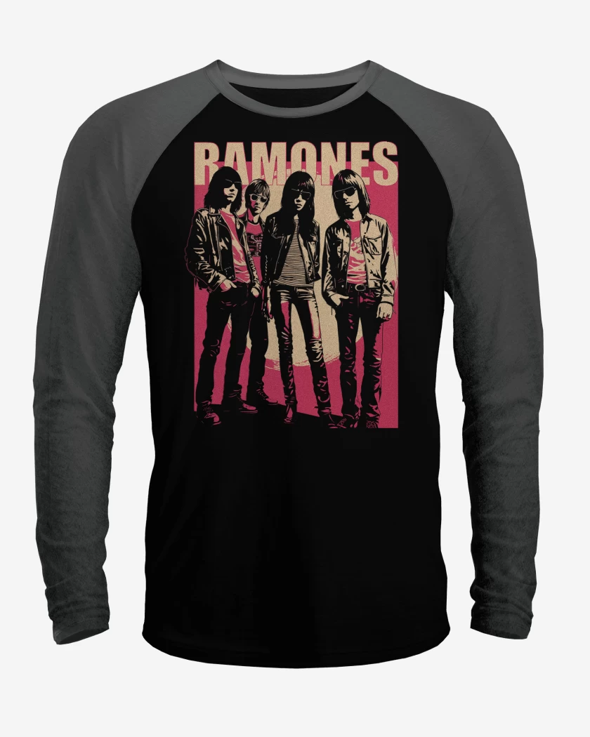 Polera Raglan Ramones Band