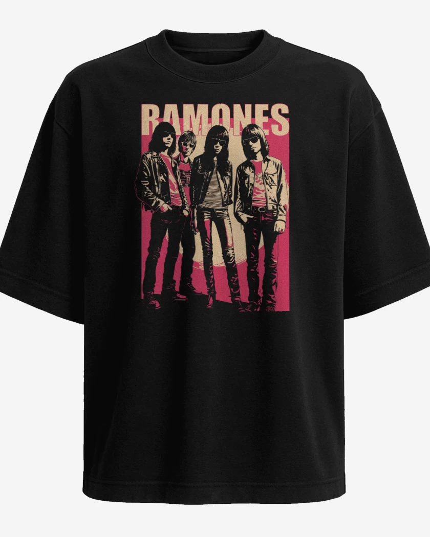 Polera Oversize Ramones Band