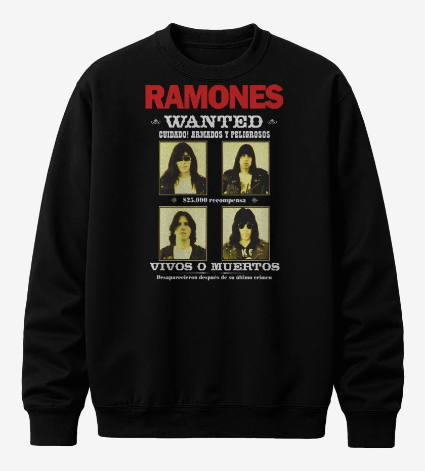 Poleron polo Ramones Wanted