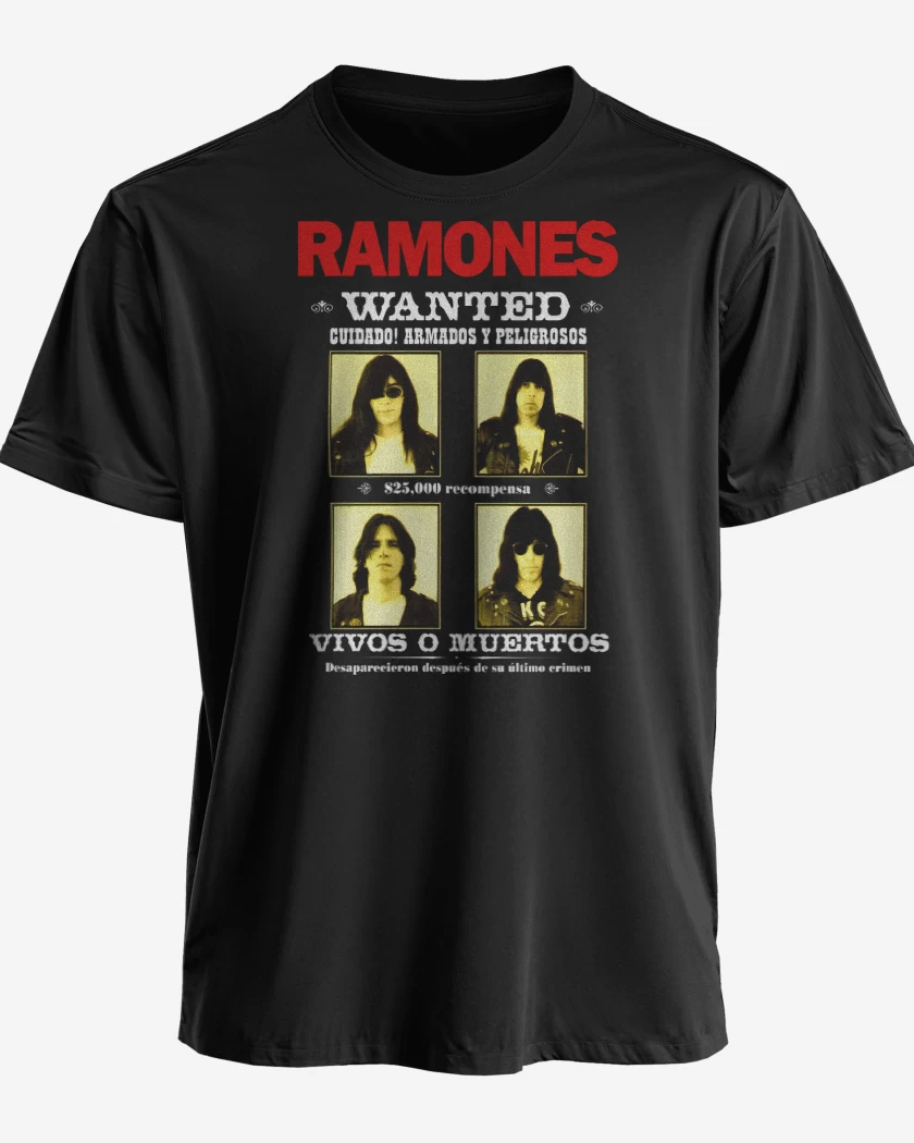 Polera premium Ramones Wanted