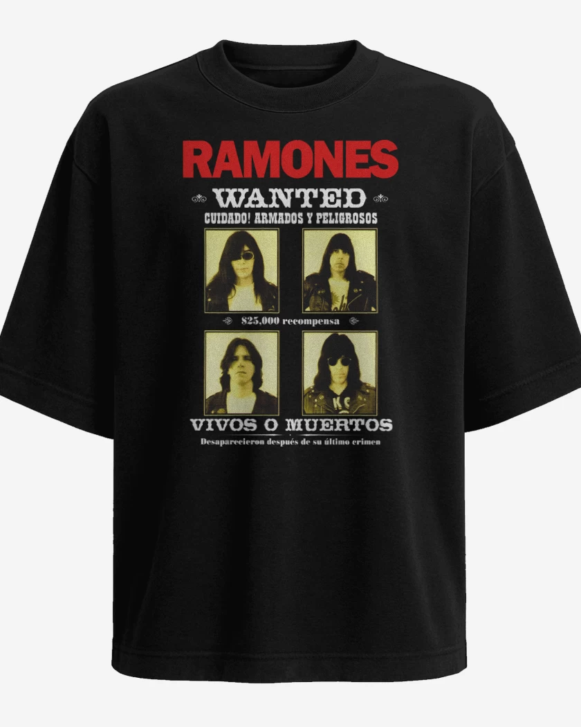 Polera Oversize Ramones Wanted