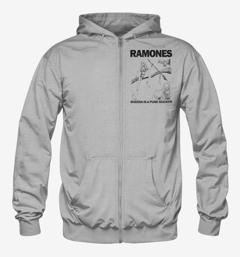 Poleron Canguro con cierre Ramones Sheena is a Punk Rocker