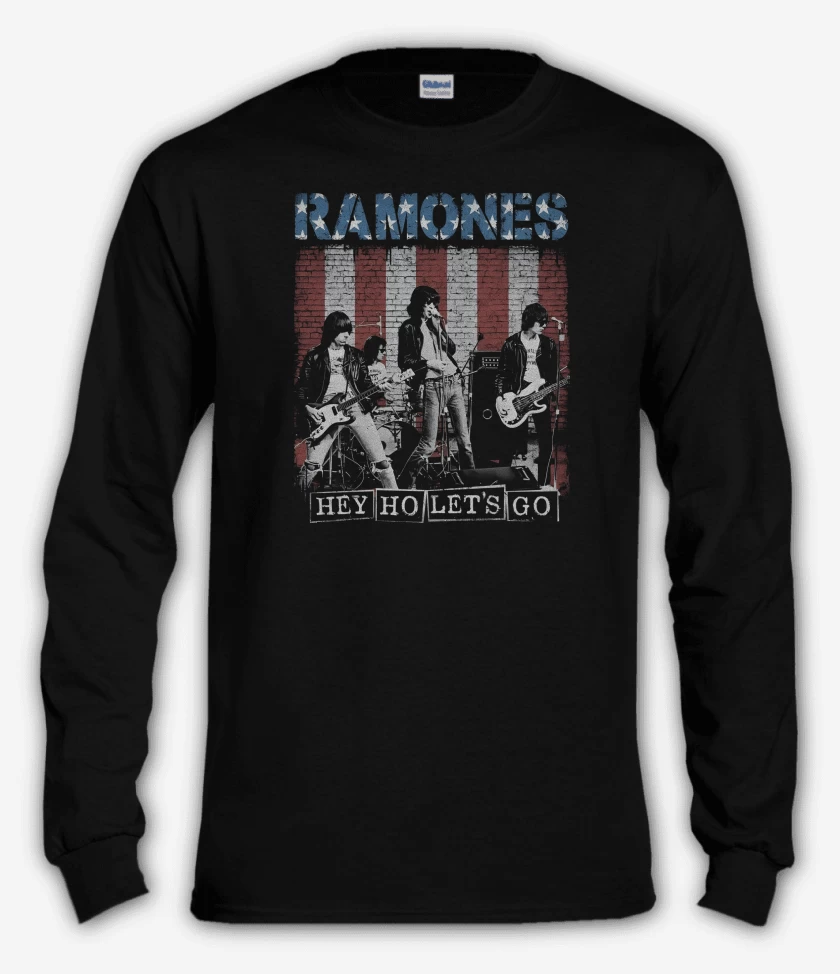 Polera manga larga Negro de Ramones Hey Ho Lets Go