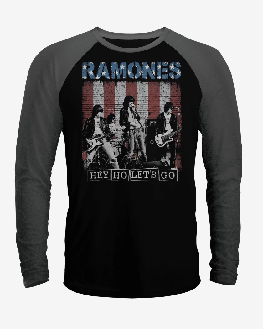 Polera Raglan Ramones Hey Ho Lets Go
