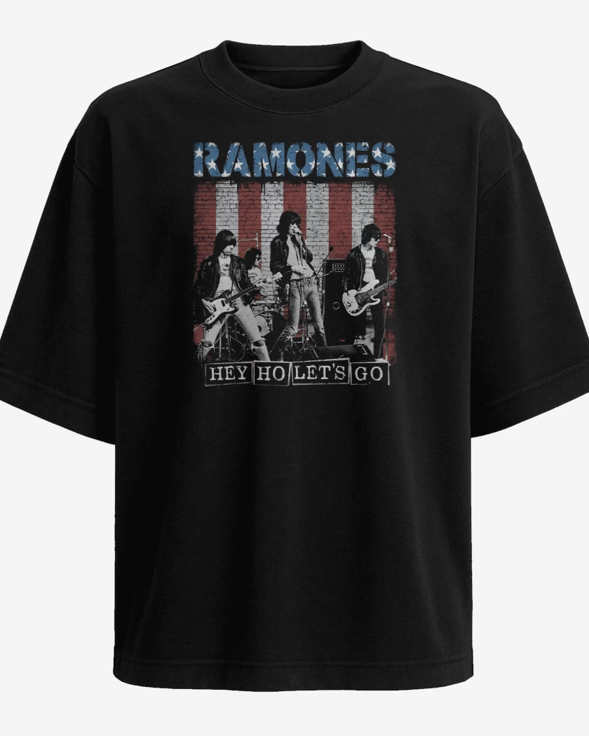 Polera Oversize Ramones Hey Ho Lets Go