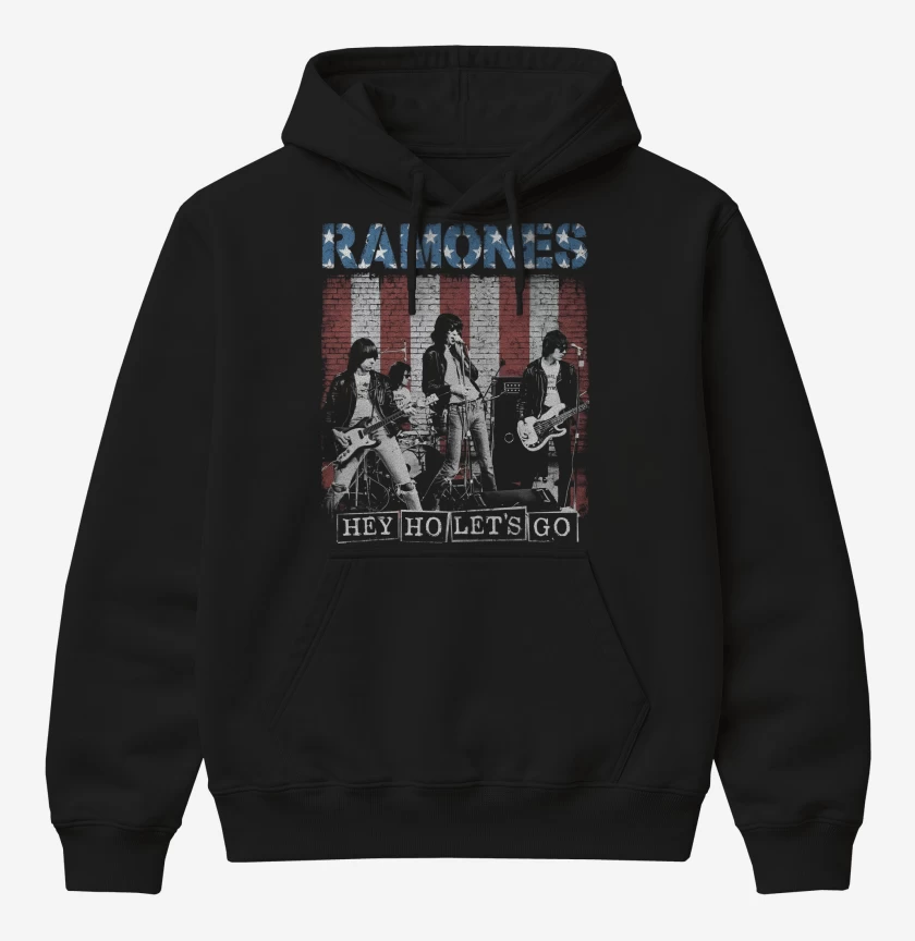 Poleron Canguro básico Ramones Hey Ho Lets Go