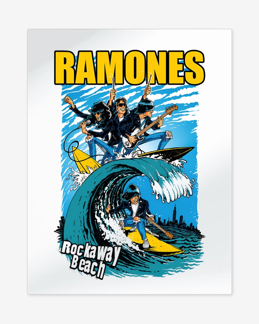 Print metalico Ramones Rockaway Beach