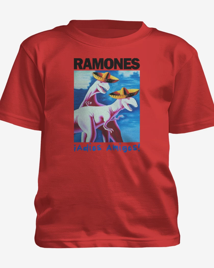 Polera de niño Rojo de Ramones Adios Amigos